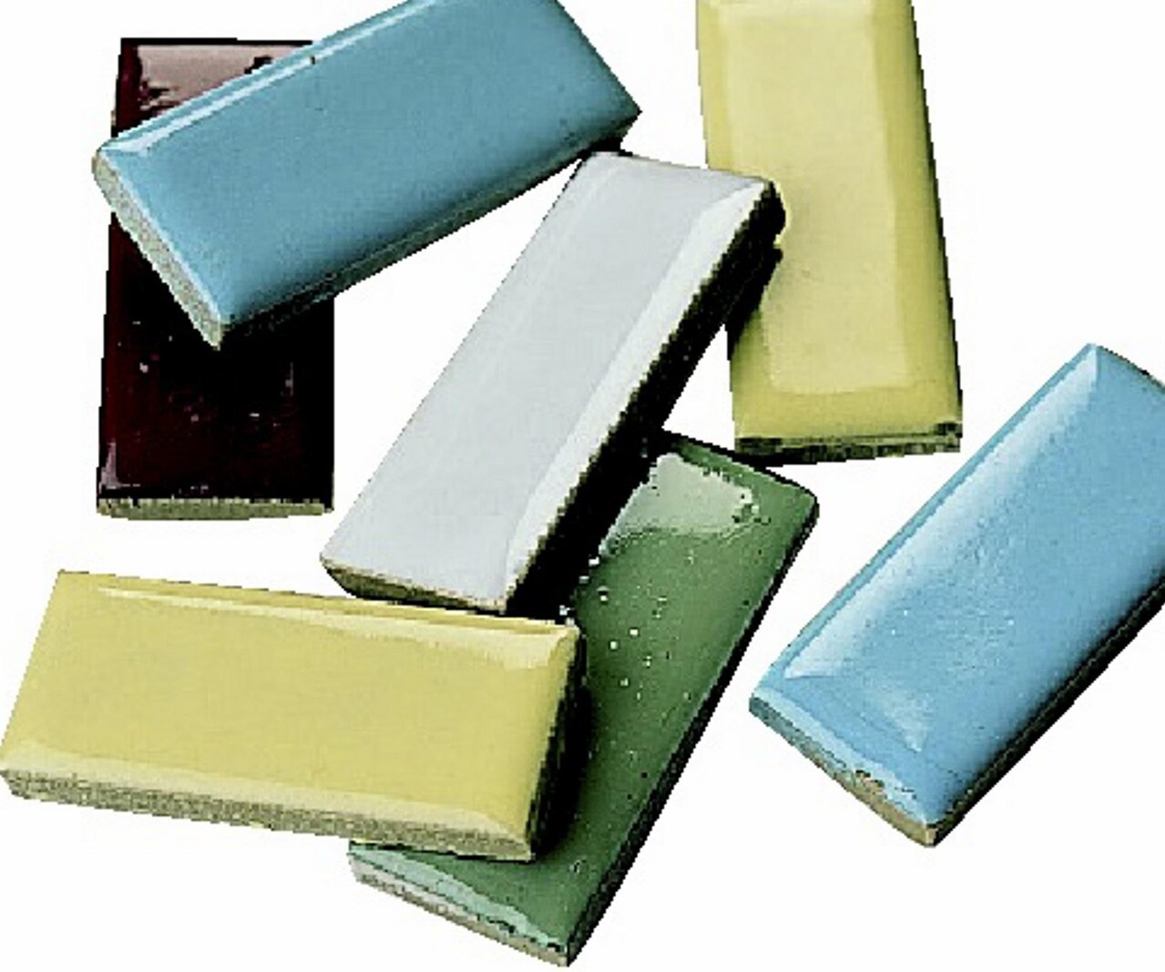 S&S Worldwide Assorted Porcelain Mosaic Tiles for Crafts, Rectangle Shape, Colorful Ceramic Pieces, Glazed Craft Tiles, DIY Art Projects, Indoor and Outdoor Use - 5lbs.